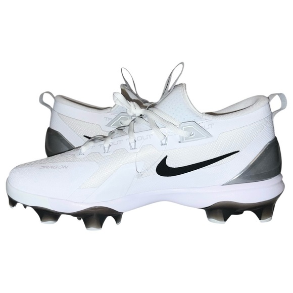 Nike Force Trout 9 Elite MCS Baseball Cleats Men’s Size 12 White Silver Black main image 4